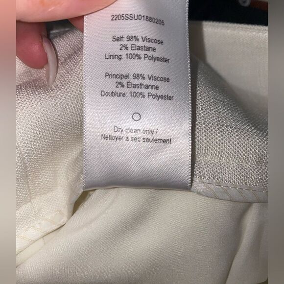 NWT Veronica Beard Alicia High-Rise Shorts Off White Sz 0 retail $ 348.00 - Picture 10 of 12